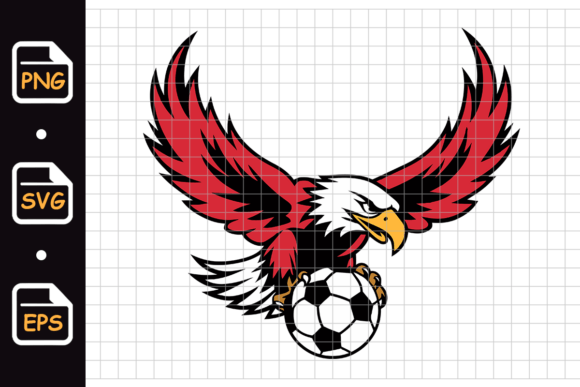 Fierce Eagle Soccer Mascot Graphics for Logos