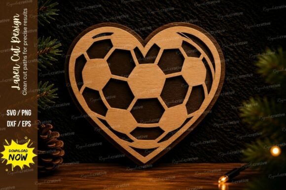 Laser Cutting Soccer Heart Wall Decor Review