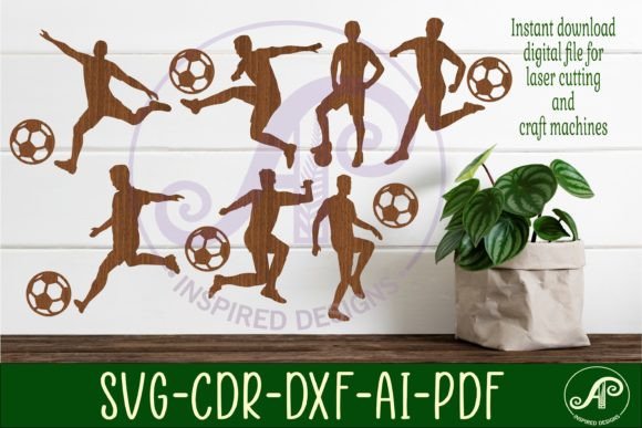 Male Soccer Player Silhouette Laser Cut Sign Design Review