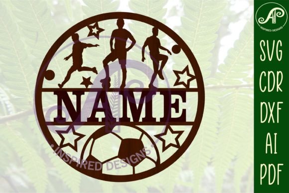 Reviewing Male Soccer Football Name Sign SVG for Laser Cutting Signs