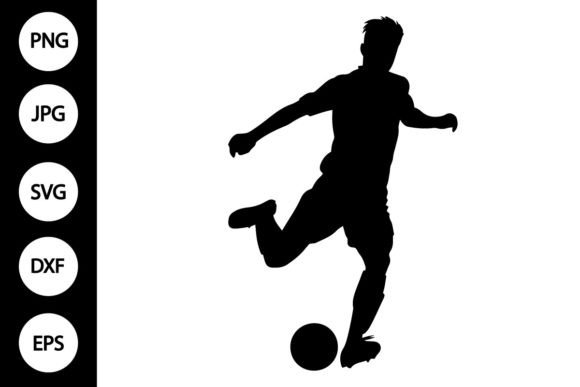Silhouette Soccer Player SVG: Premium Crafts Graphics
