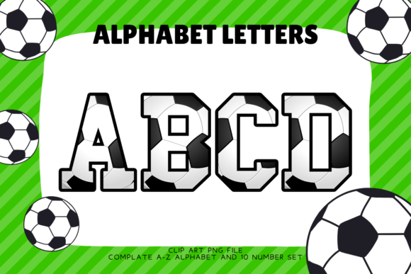 Soccer Alphabet Sport Football Letters Graphics