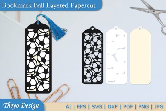 Soccer Ball Bookmark Papercut SVG for Laser Cutting & Home Decor