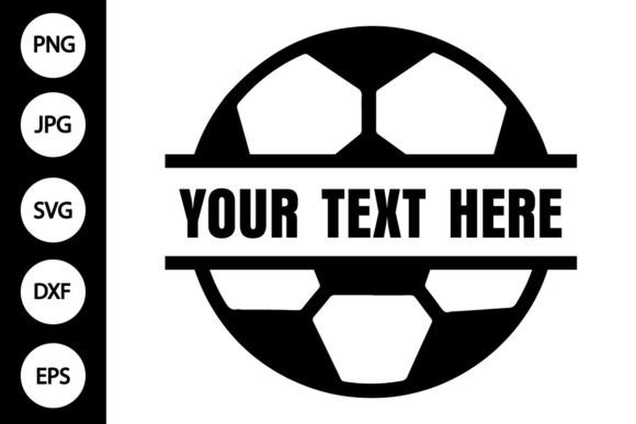 Soccer Ball Split Monogram SVG for Sports Brand Graphics