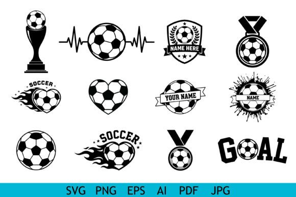 Soccer Ball Sports Icon Set: Graphics & Crafts Review