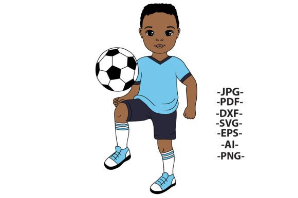 Soccer Boy Afro Boy SVG Graphics & Illustrations Review