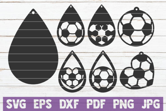 Soccer Earrings Cut Files: Craft Graphics for Content Creators