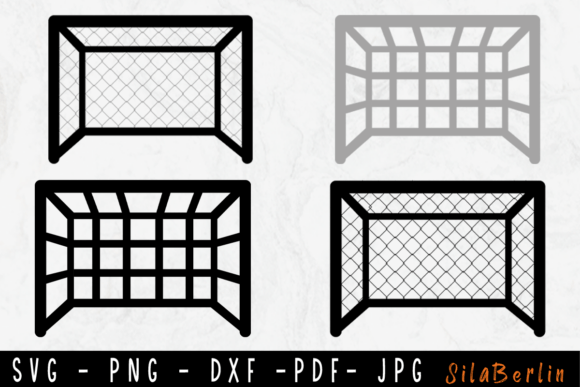 Soccer Goal SVG & PNG Graphics for Crafts Projects