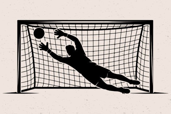 Soccer Goalkeeper SVG & Soccer Goal PNG Graphics for Crafts