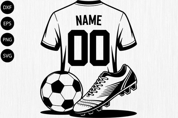 Soccer Name Sign SVG: Graphics for Crafts Sellers