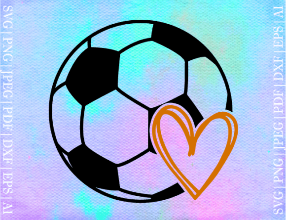 Soccer with Heart SVG for Crafts and Graphics