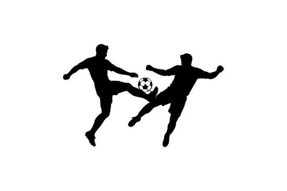 Two Soccer Players Competing for Ball Fl Graphics