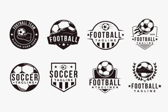 Vintage Football Soccer Logo Graphics Set